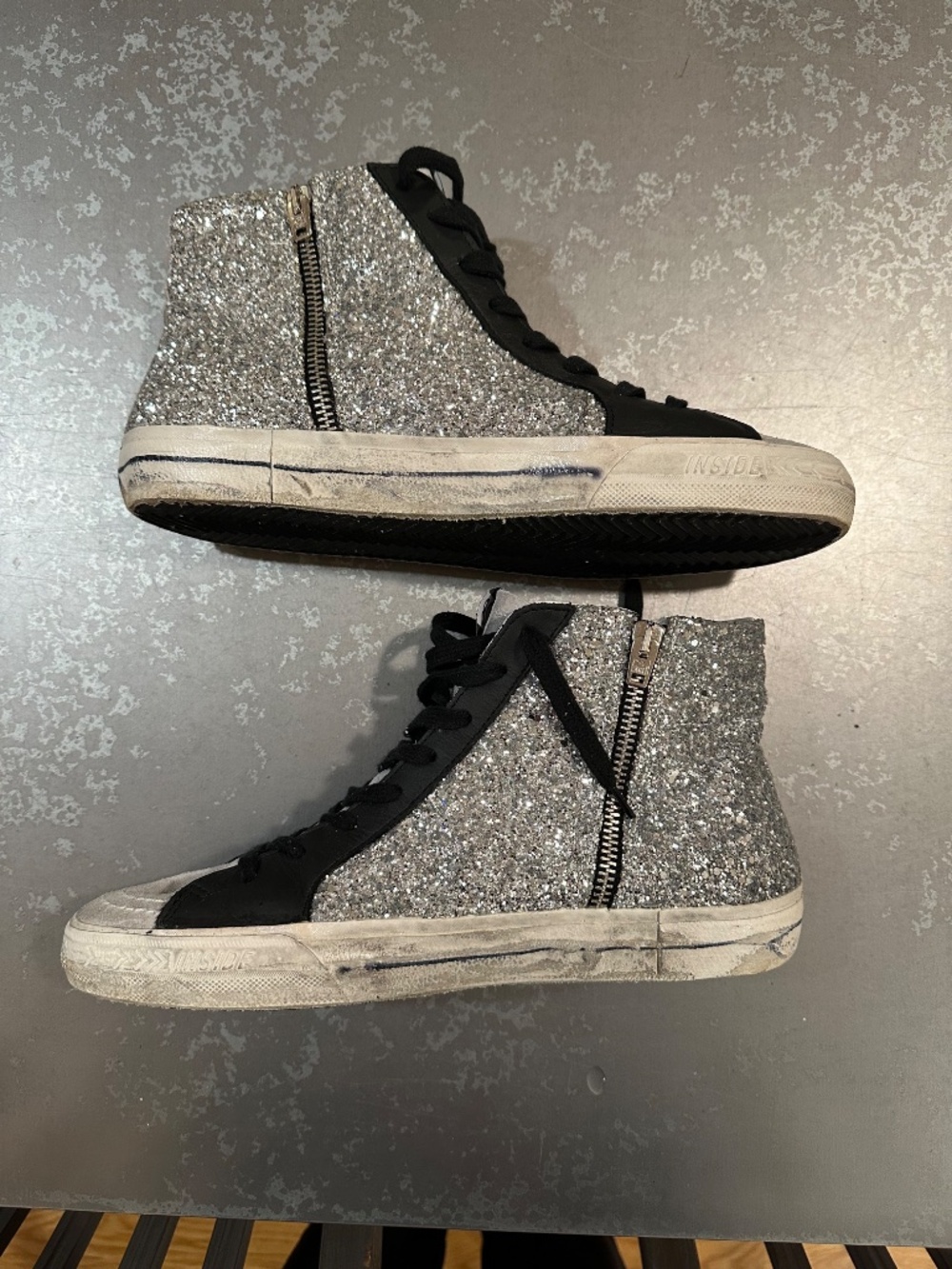 Golden Goose Glitter High Top Sneakers - Picture 3 of 11